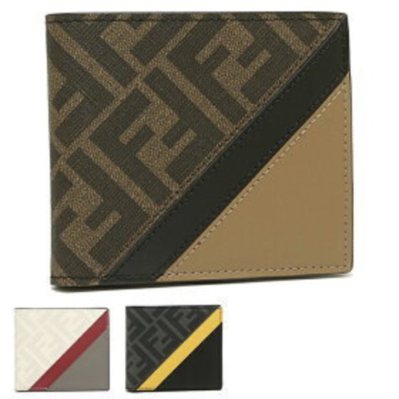 FENDI Bifold Wallet FF Fabric - Picture 1 of 9